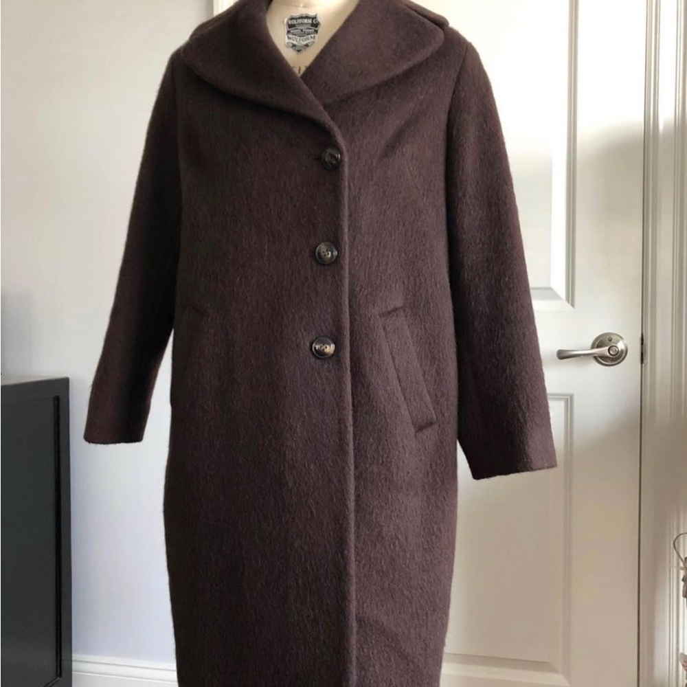 Italian wool blend fabric ladies over coat M/L